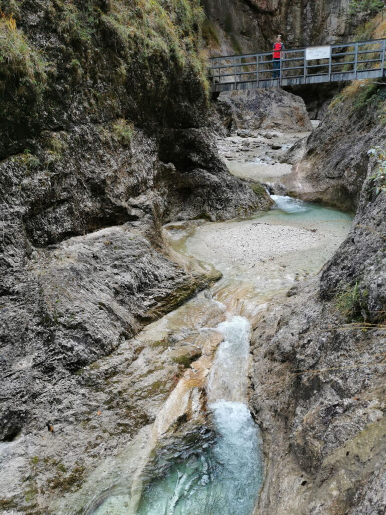 Wildromantische Felsenschlucht mit Gumpen: Die Almbachklamm