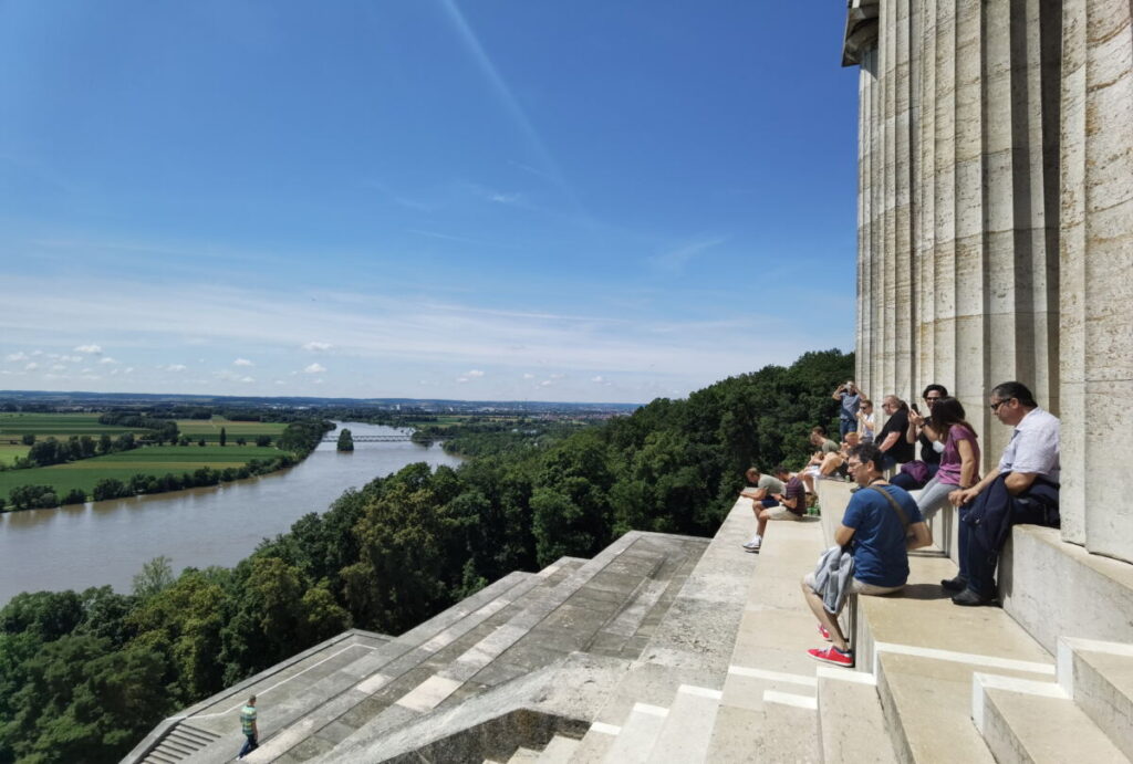View from the Walhalla Regensburg to the Danube